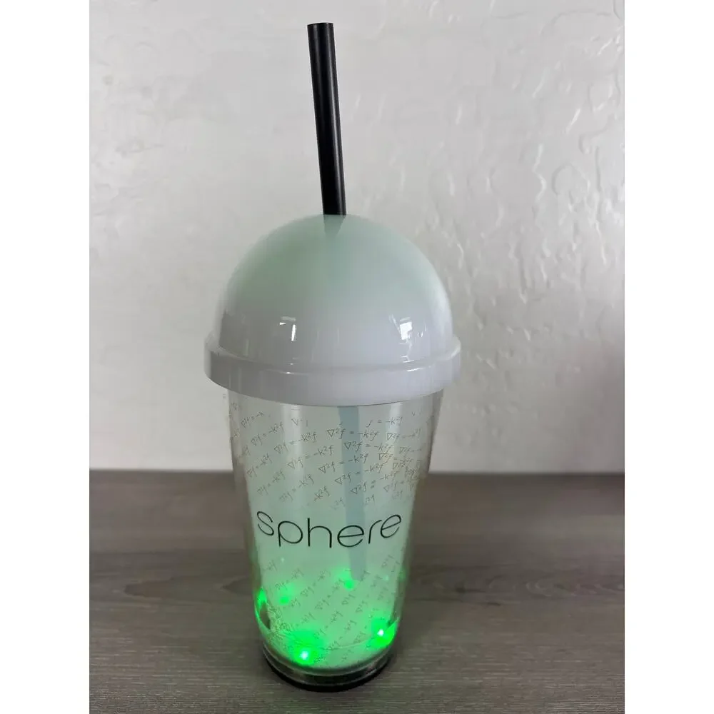 Sphere‎ Las Vegas Souvenir Cup 20z Tumbler W/ Lid Multicolored Lights Concerts